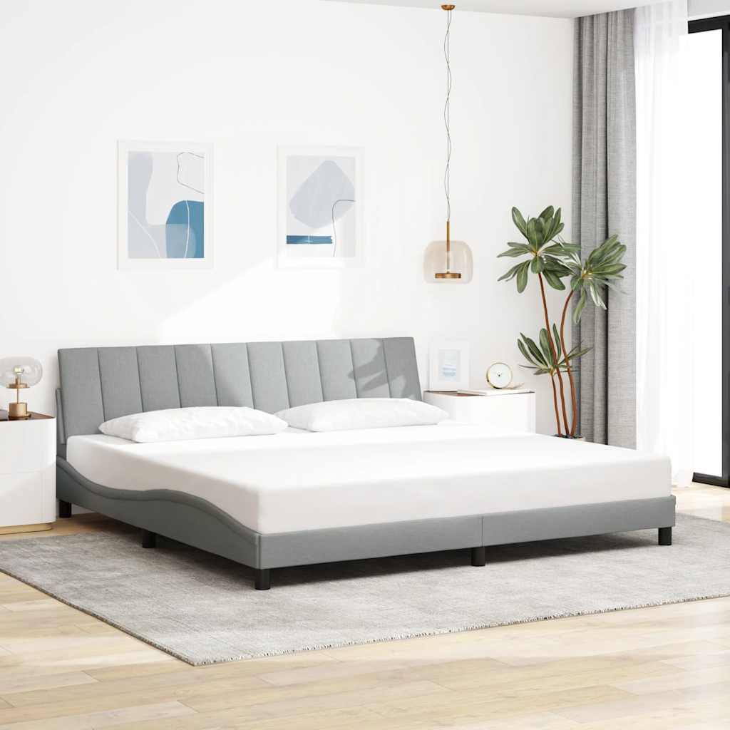 Giroletto senza Materasso Hanko Grigio Chiaro 200x200 cm Tessuto
