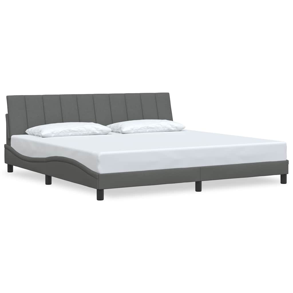 Giroletto senza Materasso Hanko Grigio Scuro 200x200 cm Tessuto
