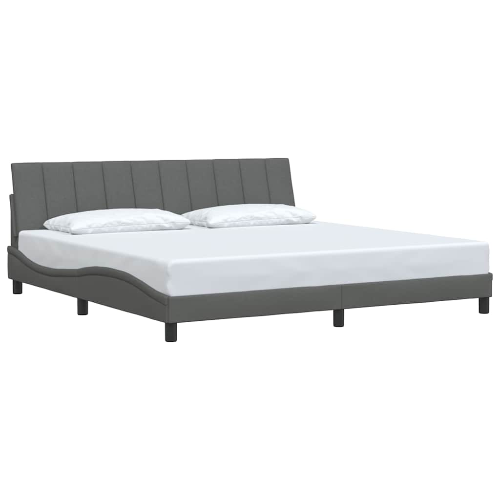 Giroletto senza Materasso Hanko Grigio Scuro 200x200 cm Tessuto