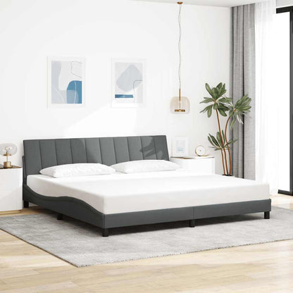 Giroletto senza Materasso Hanko Grigio Scuro 200x200 cm Tessuto