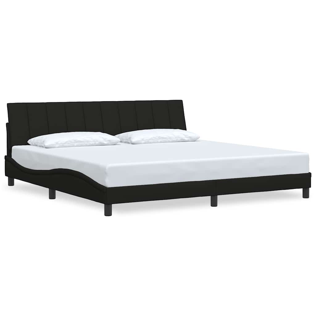 Giroletto senza Materasso Hanko Nero 200x200 cm in Tessuto