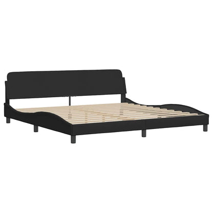 Giroletto senza Materasso Hanko Nero 200x200 cm in Tessuto