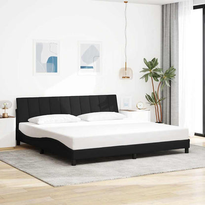 Giroletto senza Materasso Hanko Nero 200x200 cm in Tessuto