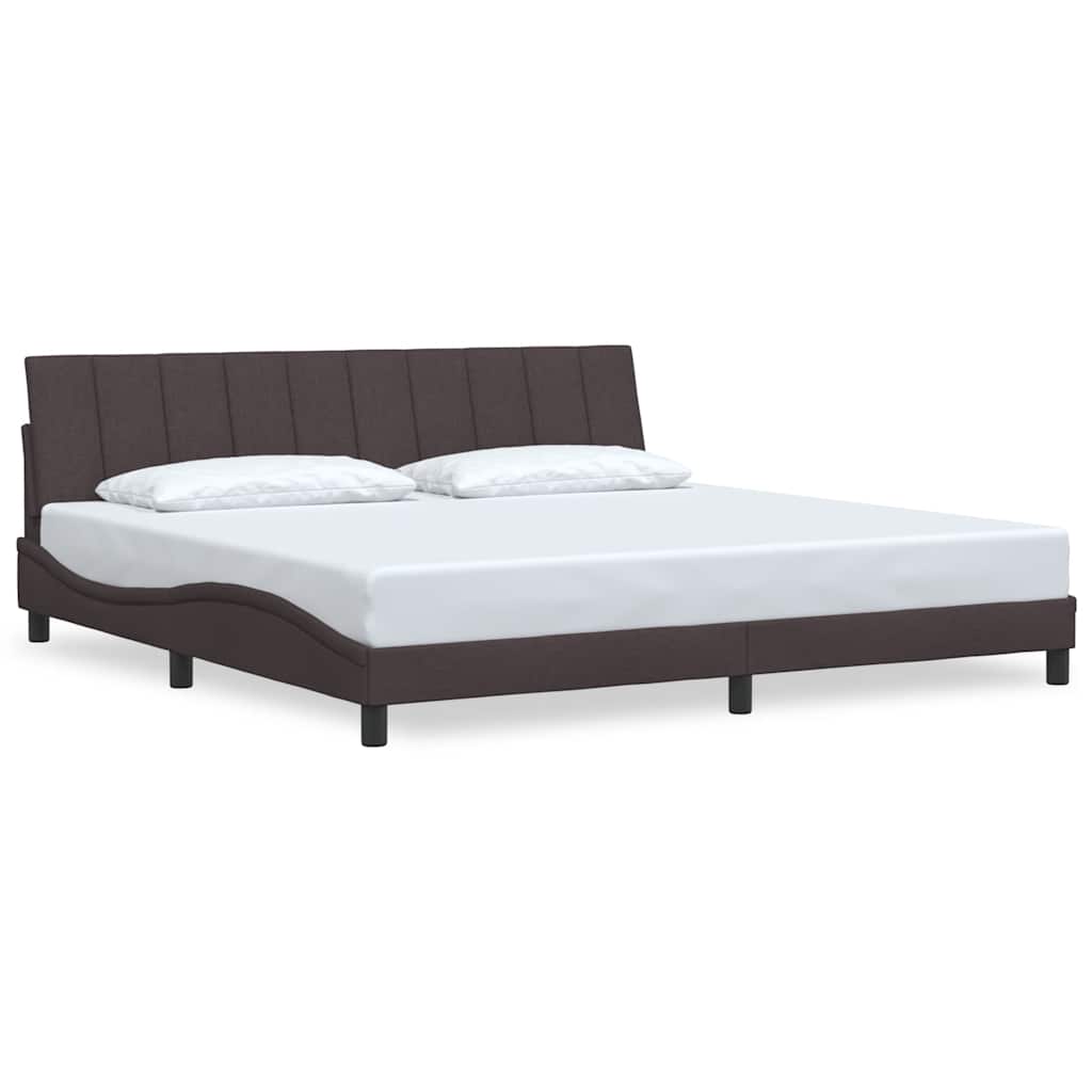 Giroletto senza Materasso Hanko Marrone Scuro 200x200 cm in Tessuto