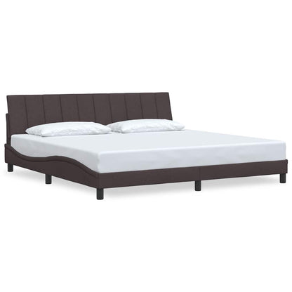 Giroletto senza Materasso Hanko Marrone Scuro 200x200 cm in Tessuto