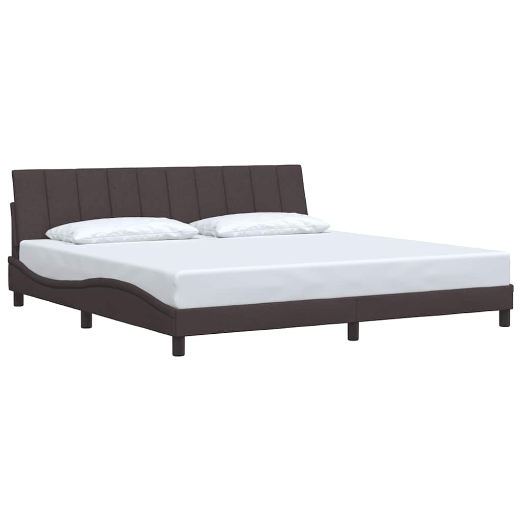Giroletto senza Materasso Hanko Marrone Scuro 200x200 cm in Tessuto
