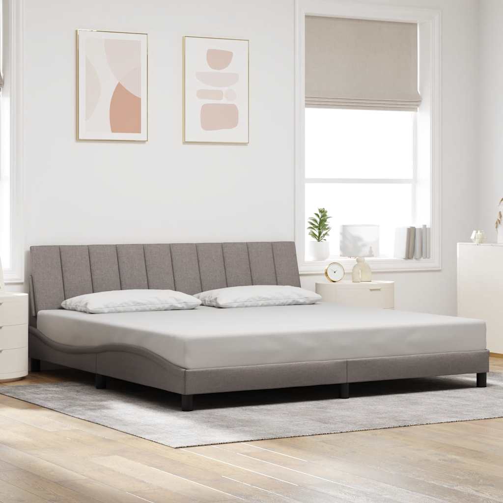 Giroletto senza Materasso Hanko Tortora 200x200 cm in Tessuto