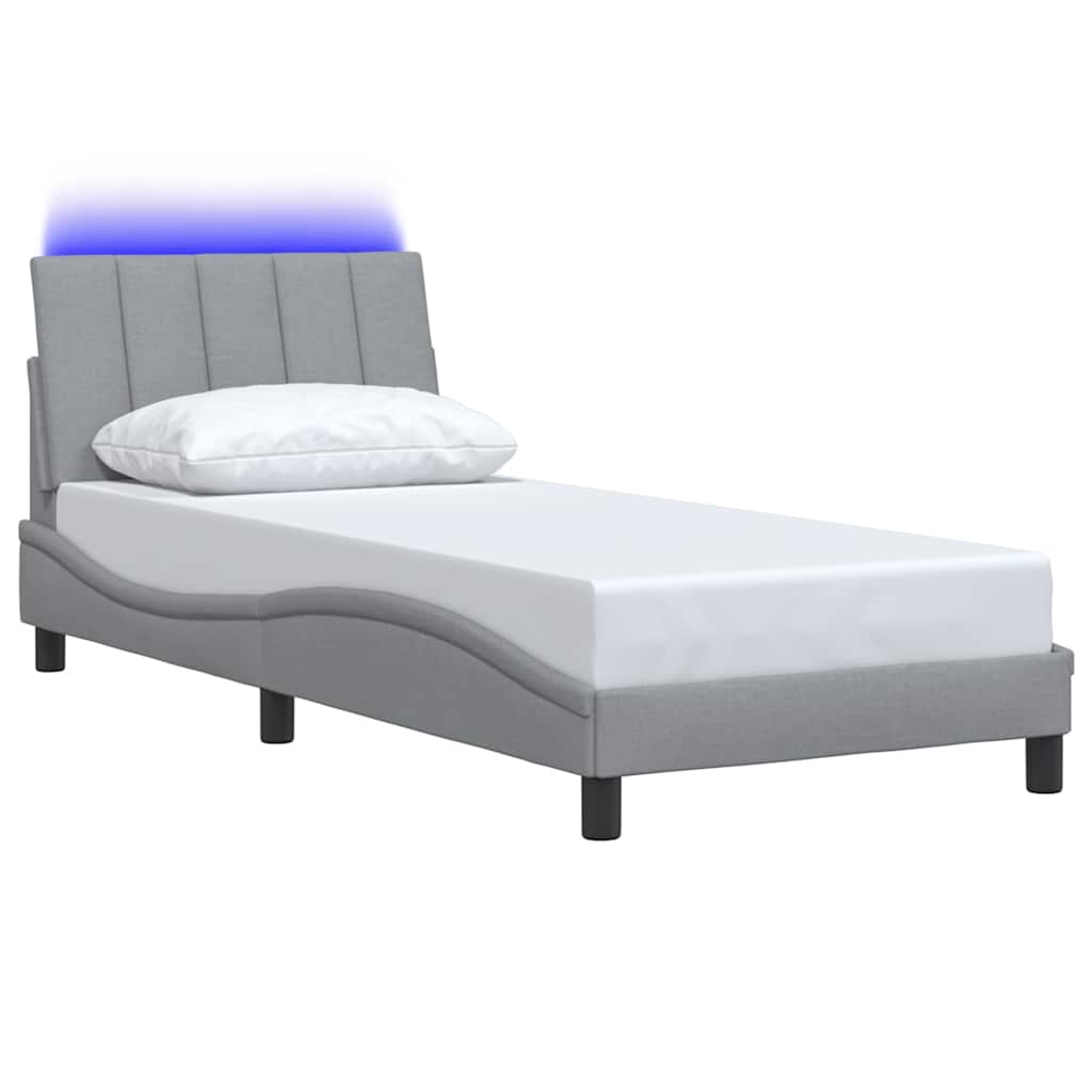 Giroletto senza Materasso Hanko Grigio Chiaro 80x200 cm Tessuto