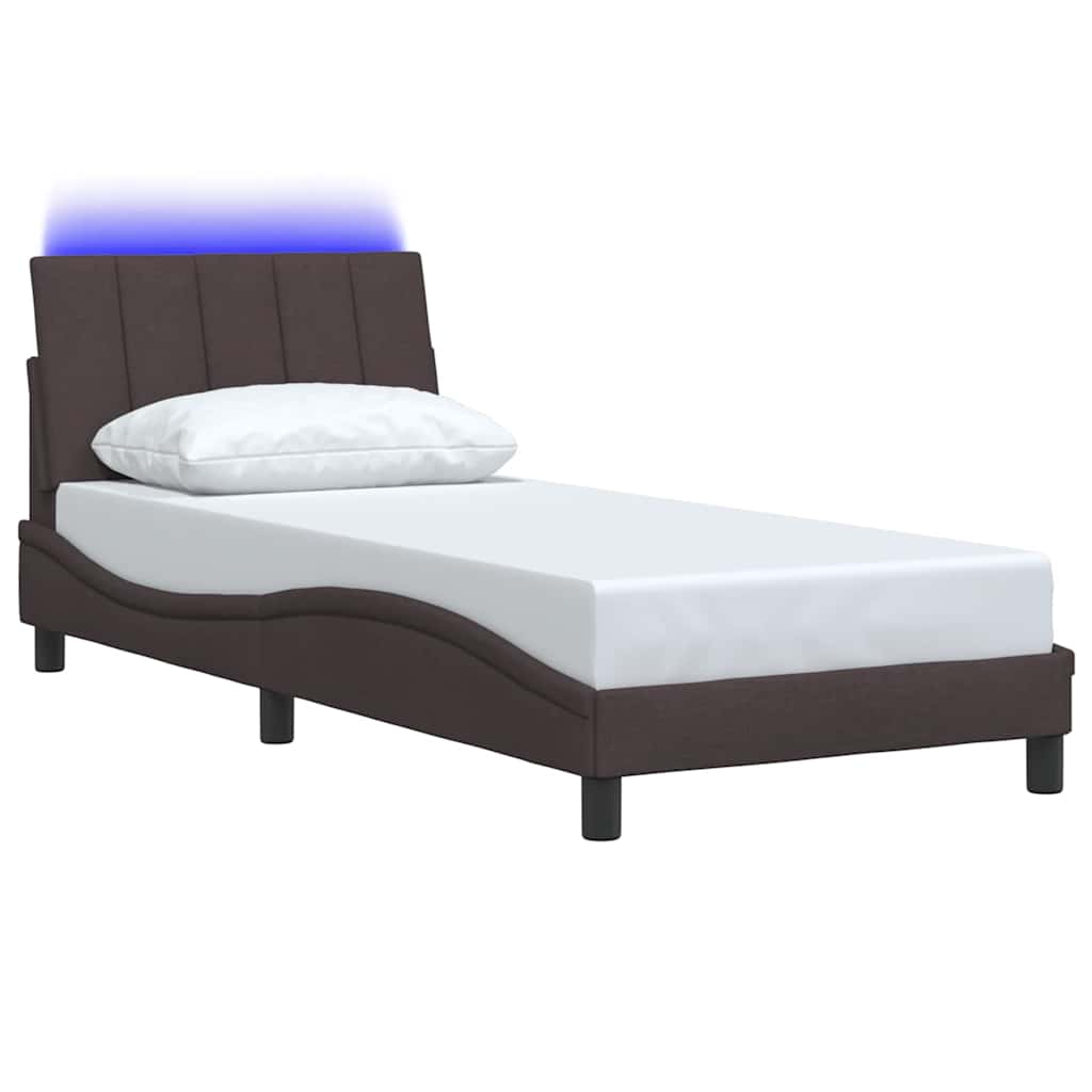 Giroletto senza Materasso Hanko Marrone Scuro 80x200 cm Tessuto