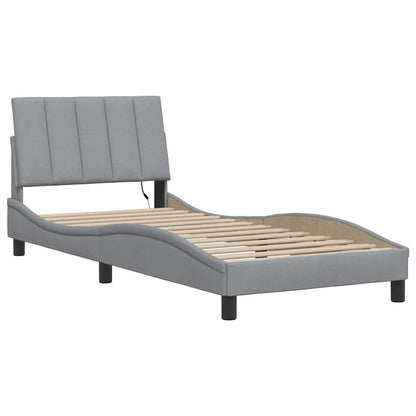 Giroletto senza Materasso Hanko Grigio Chiaro 90x190 cm Tessuto