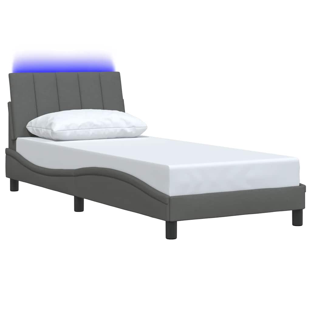 Giroletto senza Materasso Hanko Grigio Scuro 90x190 cm Tessuto