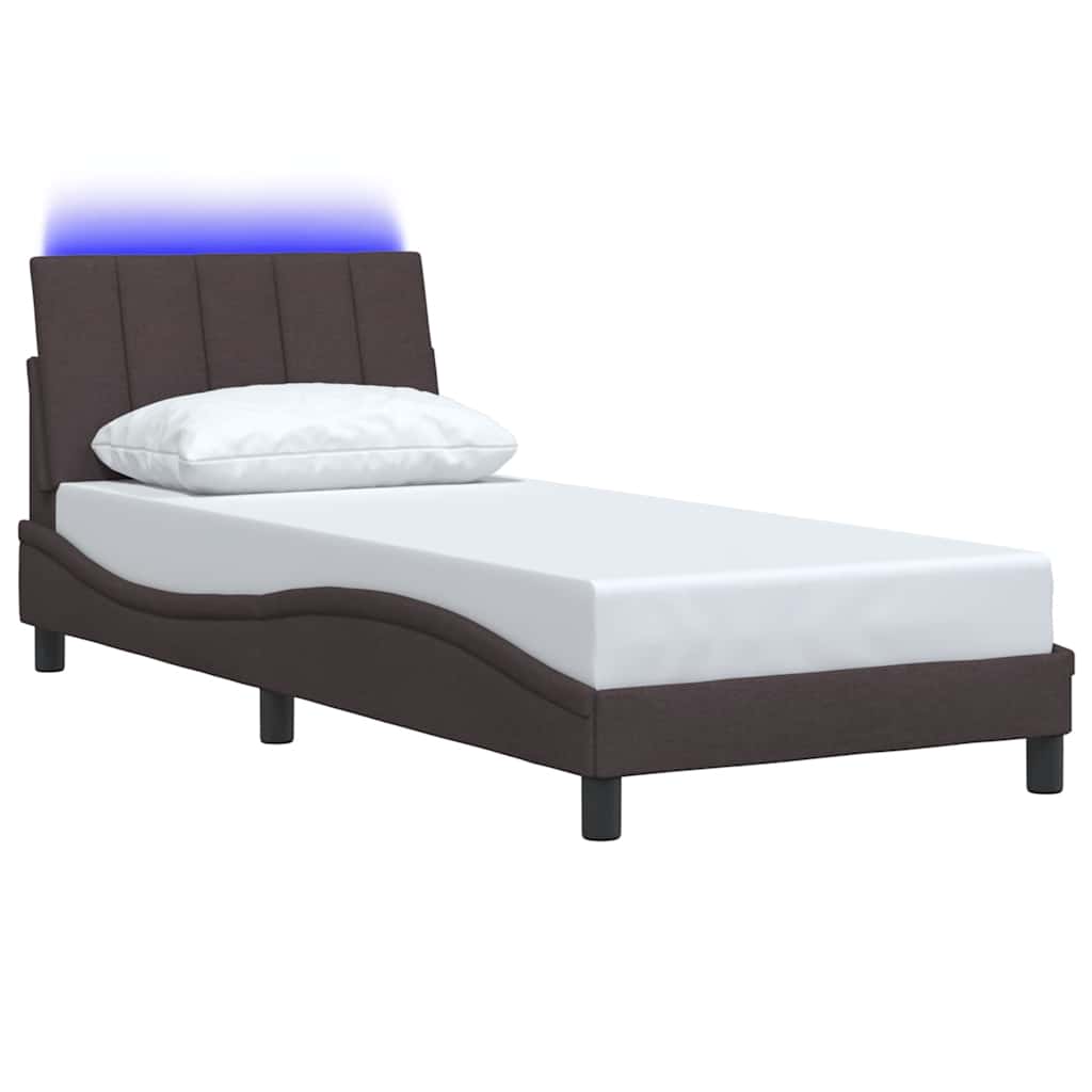Giroletto senza Materasso Hanko Marrone Scuro 90x190 cm Tessuto