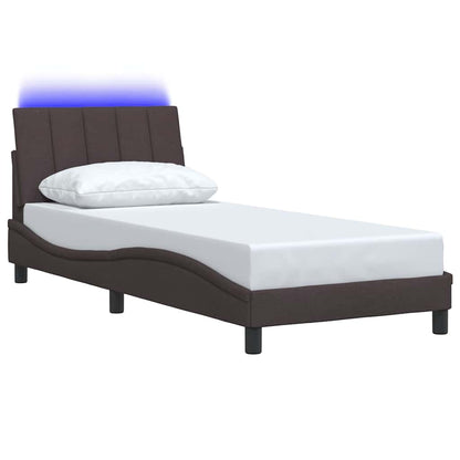 Giroletto senza Materasso Hanko Marrone Scuro 90x190 cm Tessuto