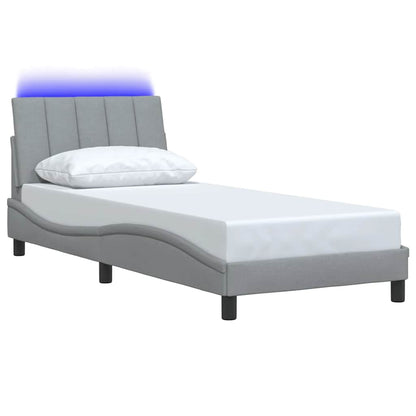 Giroletto senza Materasso Hanko Grigio Chiaro 90x200 cm Tessuto