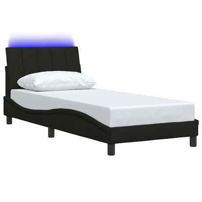 Giroletto senza Materasso Hanko Nero 90x200 cm in Tessuto