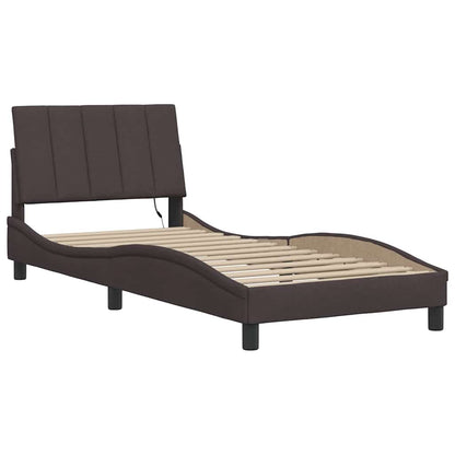 Giroletto senza Materasso Hanko Marrone Scuro 90x200 cm Tessuto