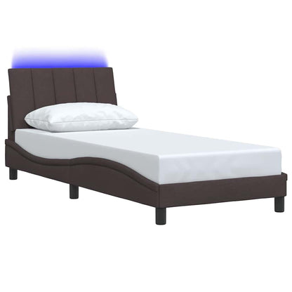 Giroletto senza Materasso Hanko Marrone Scuro 90x200 cm Tessuto