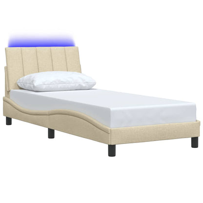 Giroletto senza Materasso Hanko Crema 90x200 cm in Tessuto