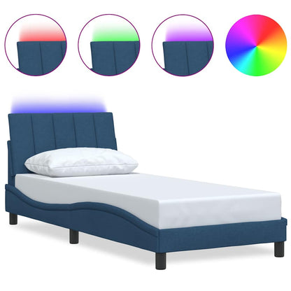 Giroletto senza Materasso Hanko Blu 90x200 cm in Tessuto