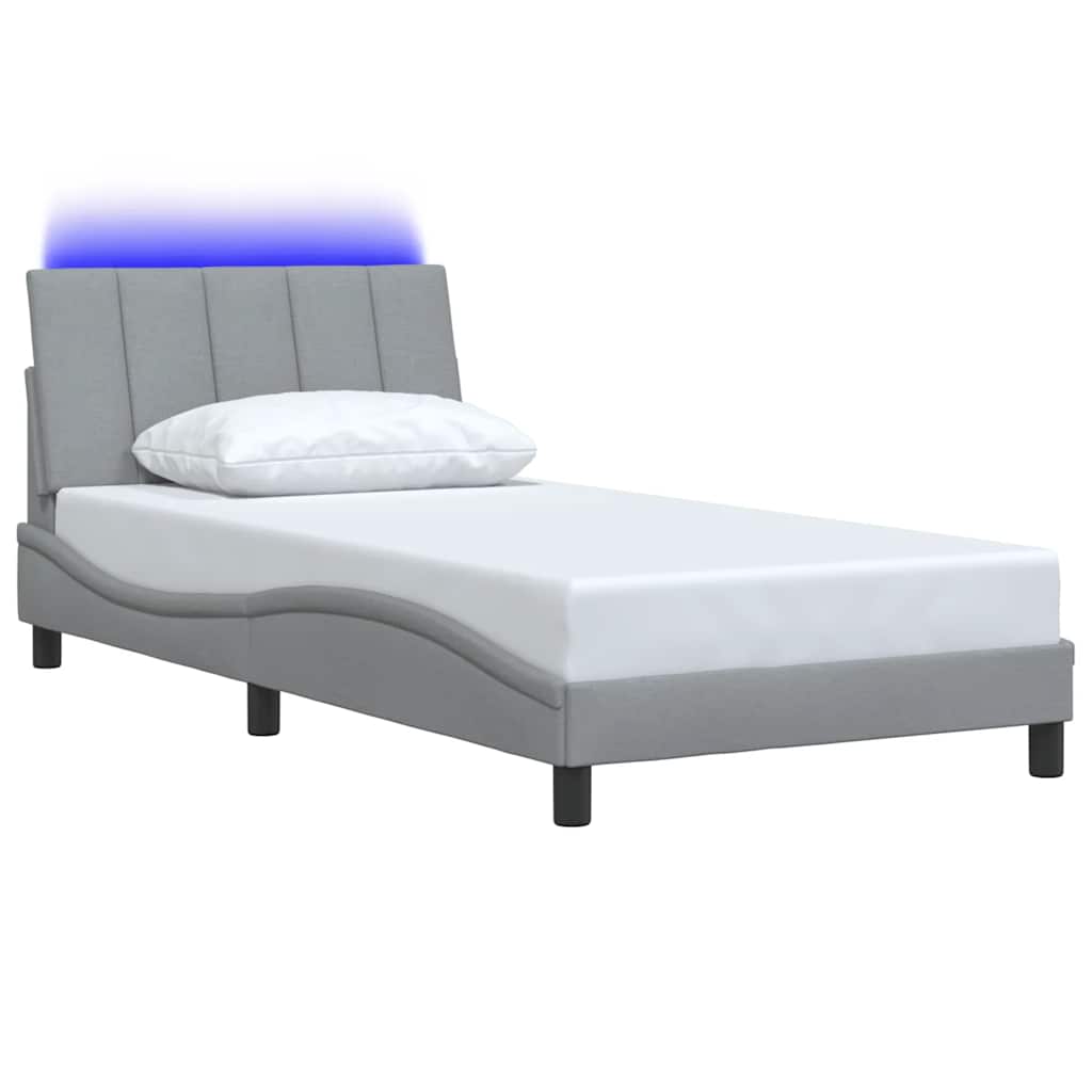 Giroletto senza Materasso Hanko Grigio Chiaro 100x200 cm Tessuto
