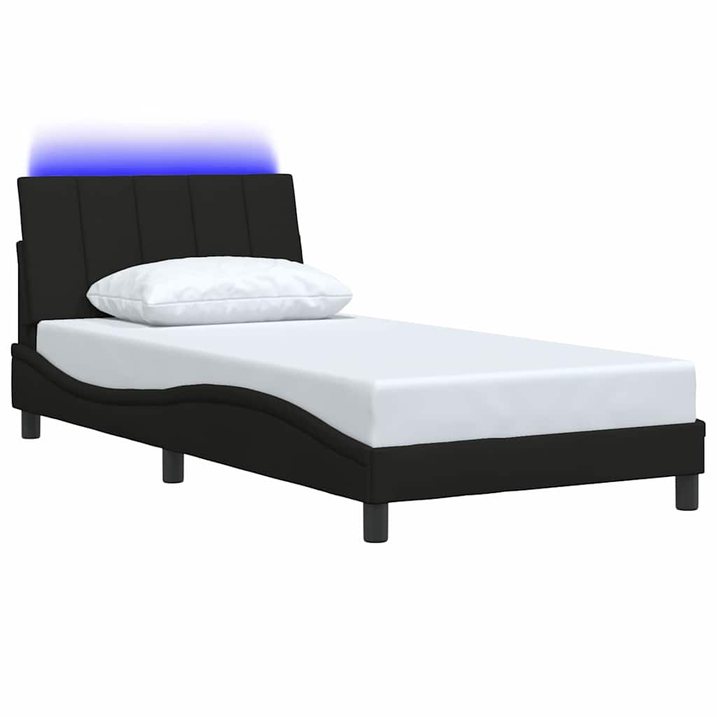 Giroletto senza Materasso Hanko Nero 100x200 cm in Tessuto