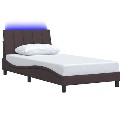 Giroletto senza Materasso Hanko Marrone Scuro 100x200 cm Tessuto