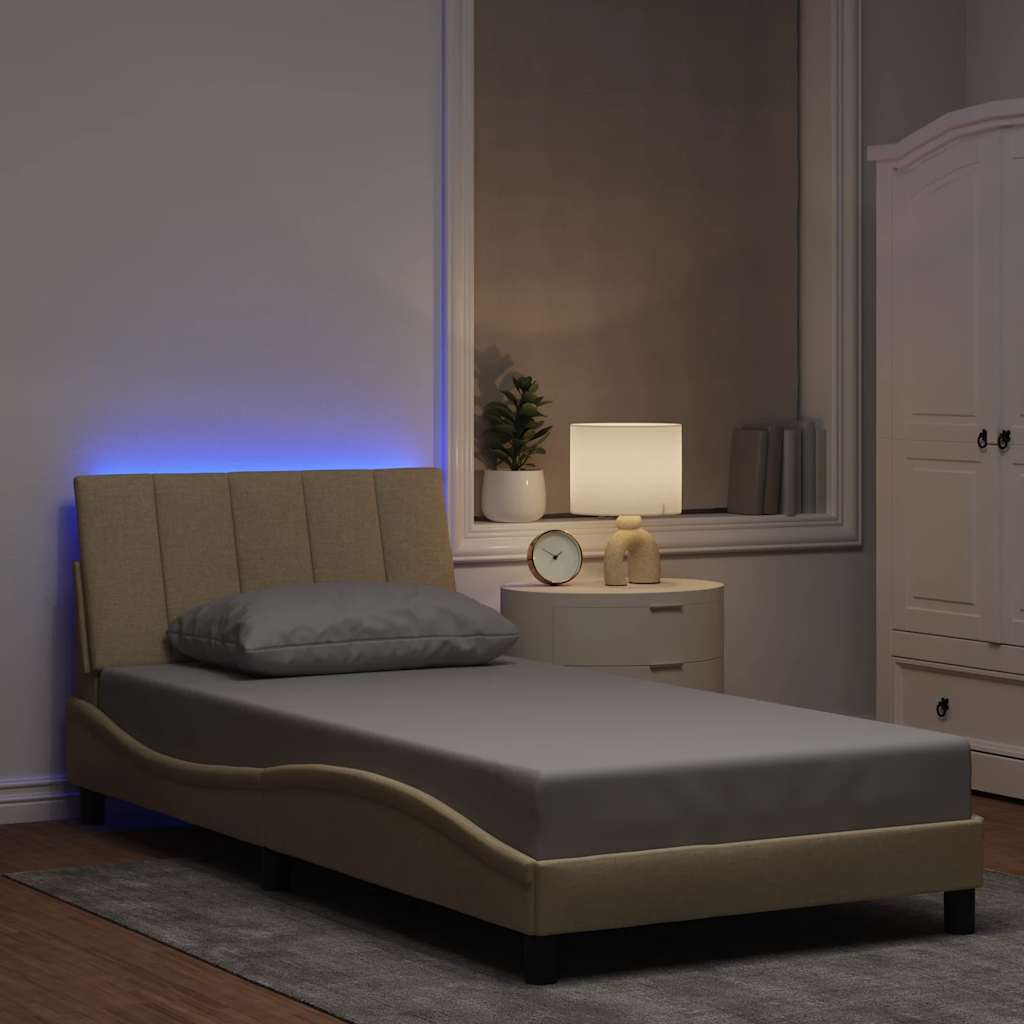 Giroletto senza Materasso Hanko Crema 100x200 cm in Tessuto
