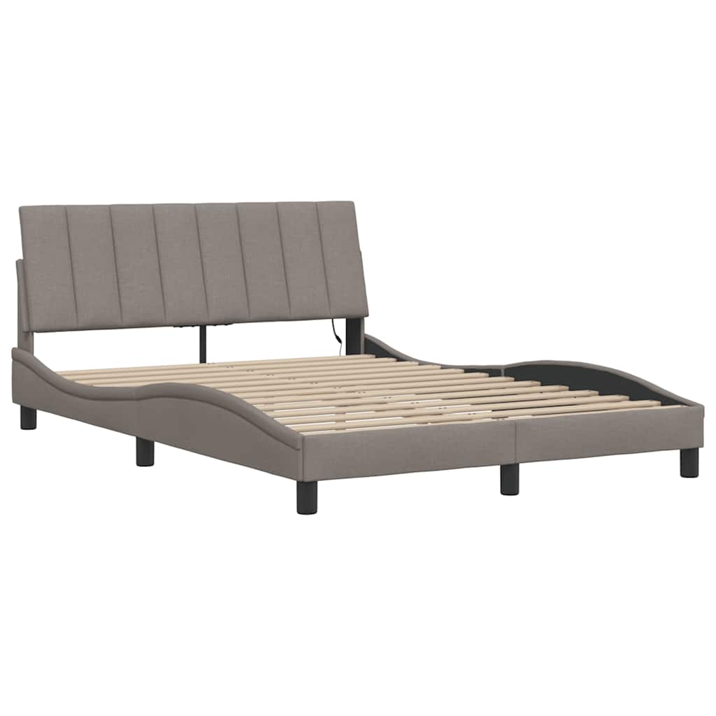 Giroletto senza Materasso Hanko Tortora 140x190 cm in Tessuto