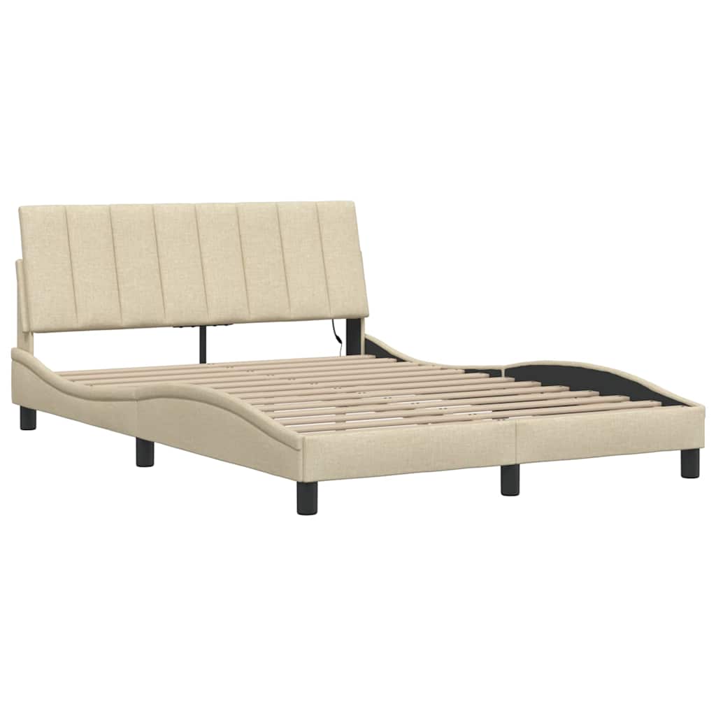 Giroletto senza Materasso Hanko Crema 140x190 cm in Tessuto
