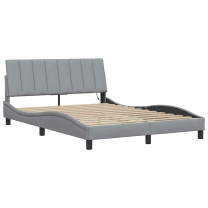 Giroletto senza Materasso Hanko Grigio Chiaro 140x200 cm Tessuto