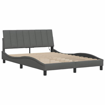 Giroletto senza Materasso Hanko Grigio Scuro 140x200 cm Tessuto