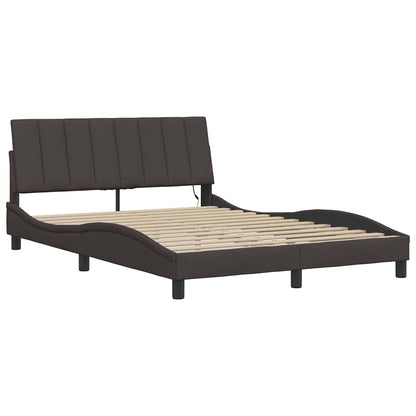 Giroletto senza Materasso Hanko Marrone Scuro 140x200 cm Tessuto