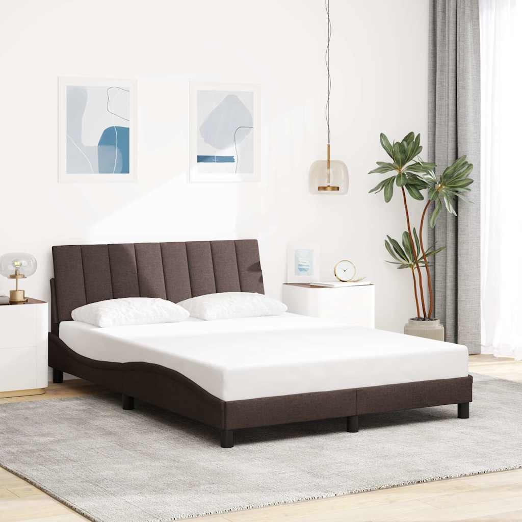 Giroletto senza Materasso Hanko Marrone Scuro 140x200 cm Tessuto