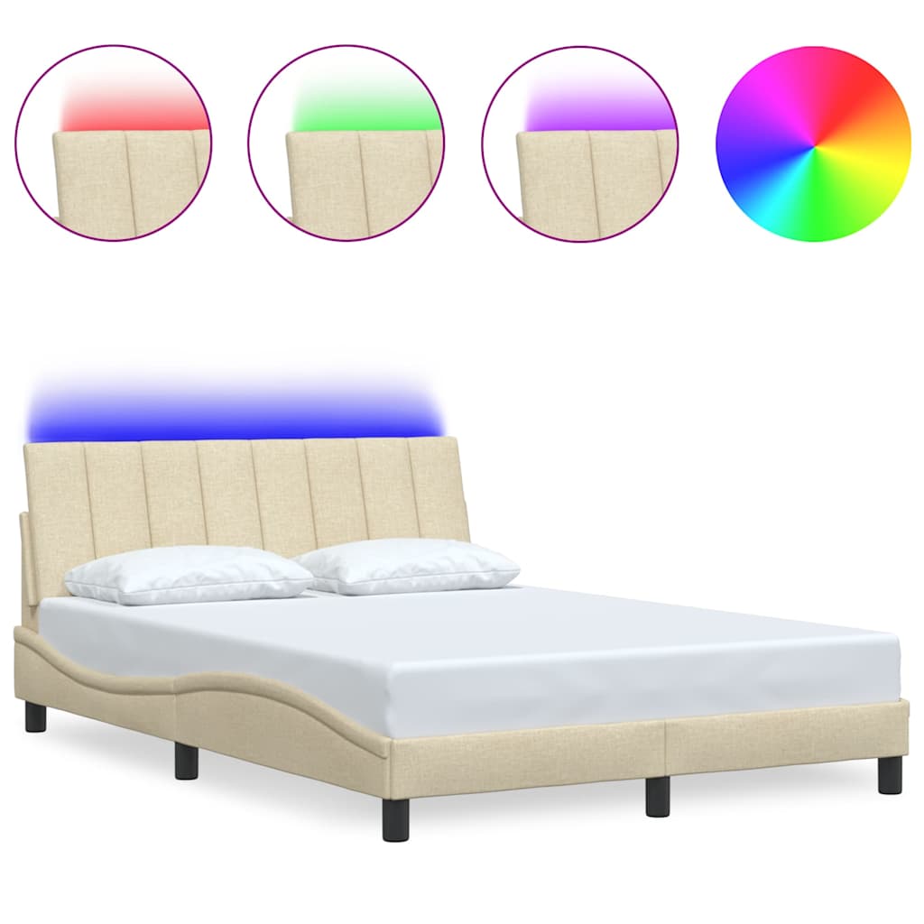 Giroletto senza Materasso Hanko Crema 140x200 cm in Tessuto