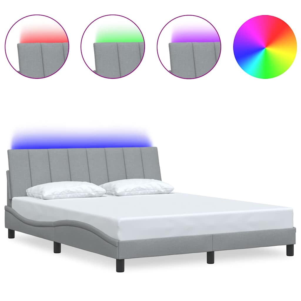 Giroletto senza Materasso Hanko Grigio Chiaro 160x200 cm Tessuto