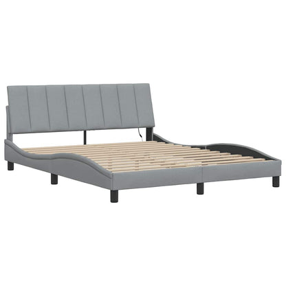 Giroletto senza Materasso Hanko Grigio Chiaro 160x200 cm Tessuto
