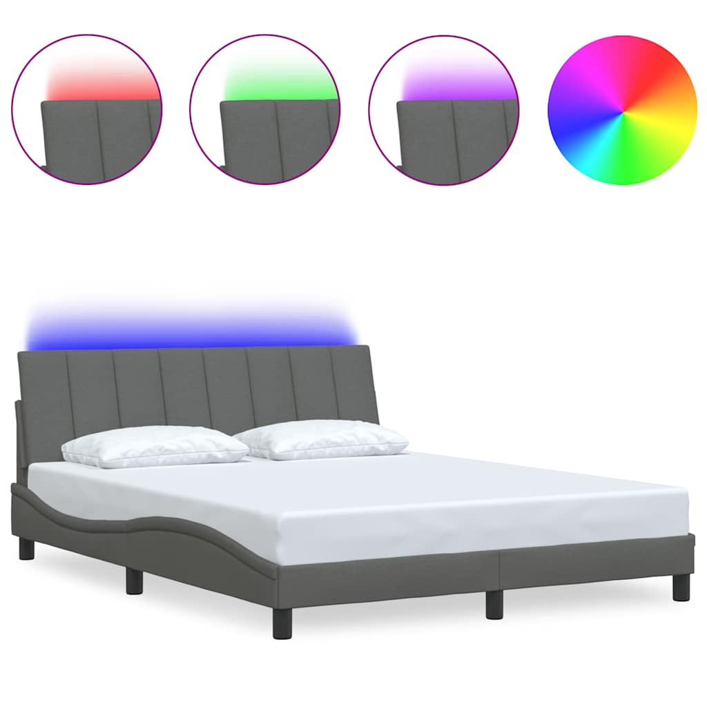 Giroletto senza Materasso Hanko Grigio Scuro 160x200 cm Tessuto