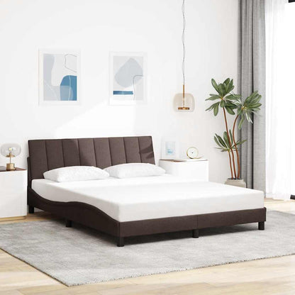 Giroletto senza Materasso Hanko Marrone Scuro 160x200 cm Tessuto