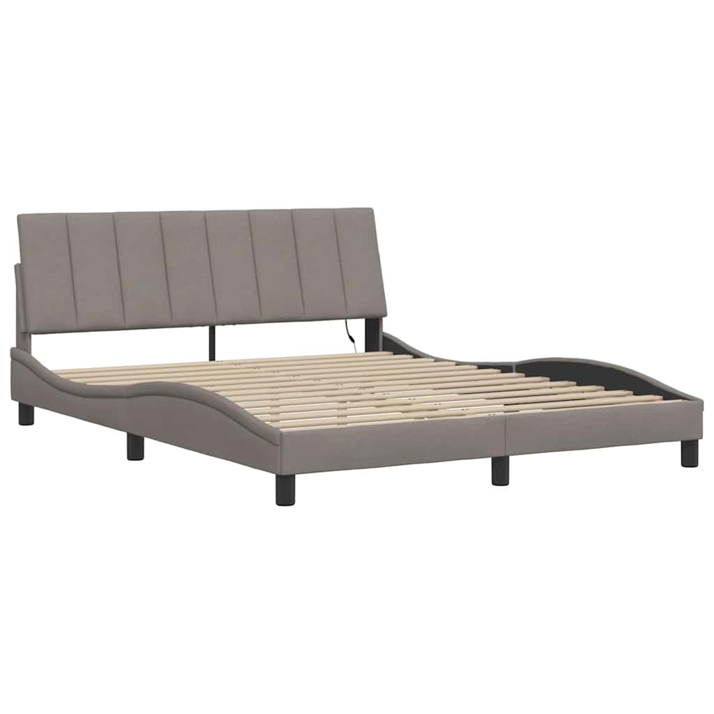 Giroletto senza Materasso Hanko Tortora 160x200 cm in Tessuto