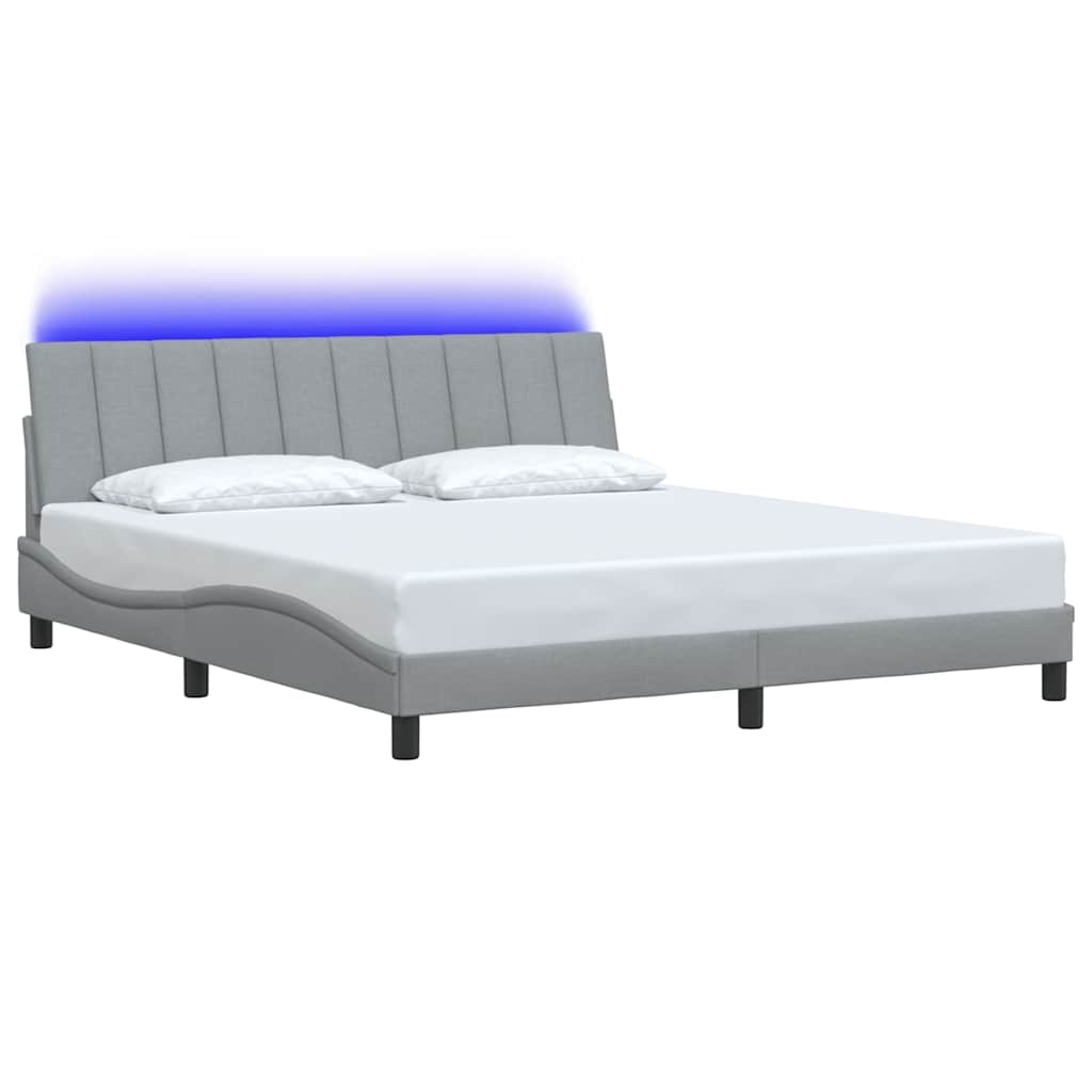 Giroletto senza Materasso Hanko Grigio Chiaro 180x200 cm Tessuto