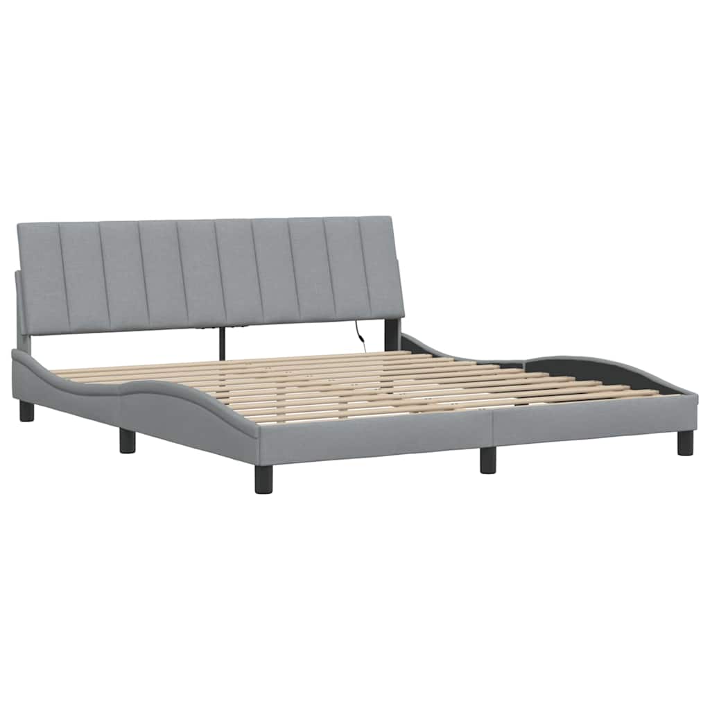 Giroletto senza Materasso Hanko Grigio Chiaro 180x200 cm Tessuto