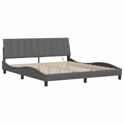 Giroletto senza Materasso Hanko Grigio Scuro 180x200 cm Tessuto