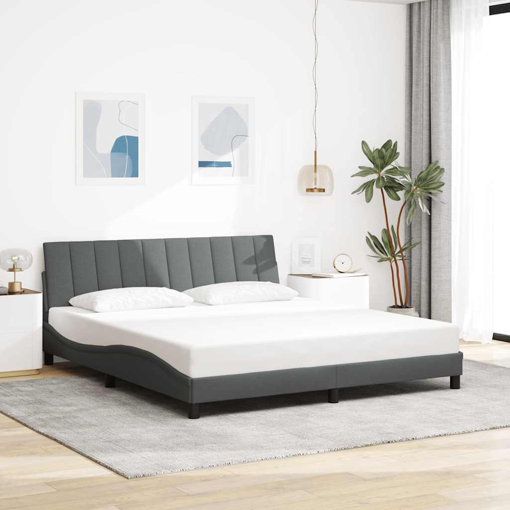 Giroletto senza Materasso Hanko Grigio Scuro 180x200 cm Tessuto