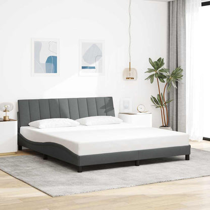 Giroletto senza Materasso Hanko Grigio Scuro 180x200 cm Tessuto