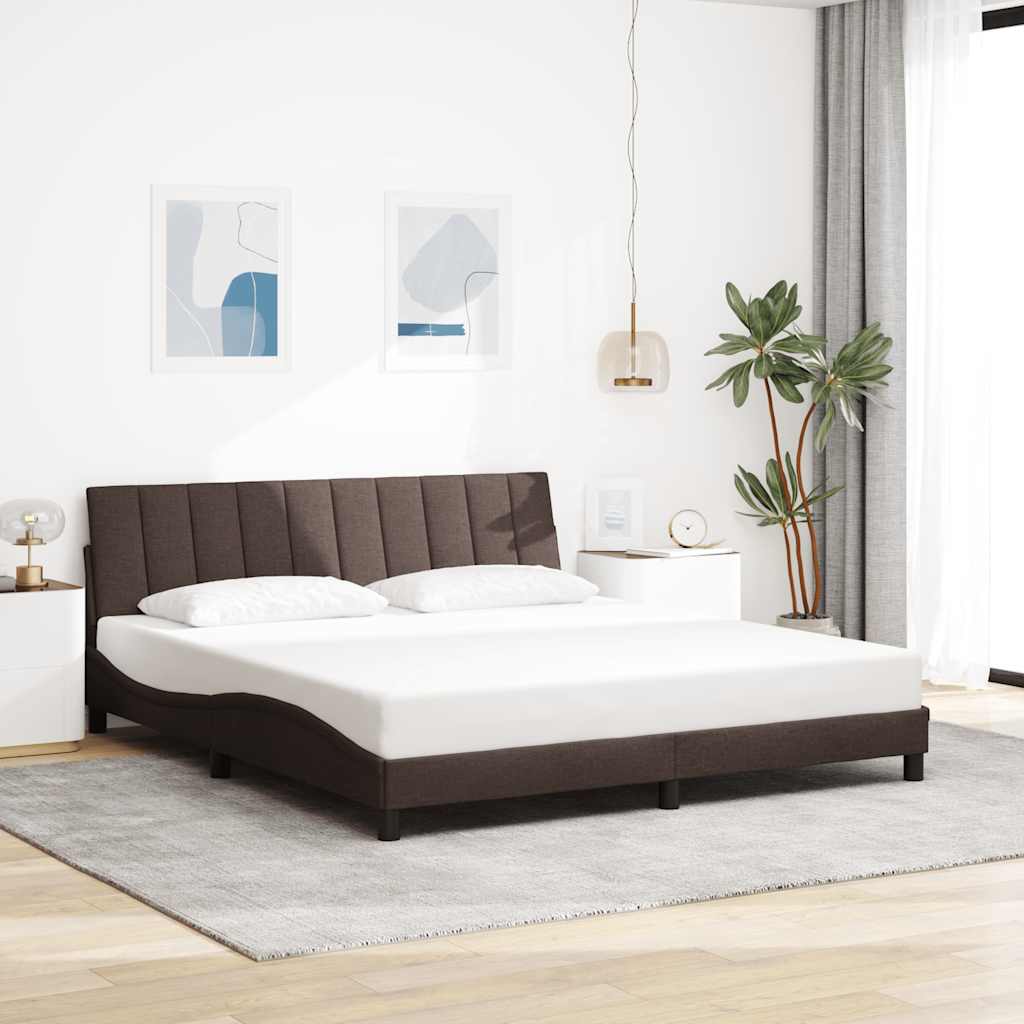Giroletto senza Materasso Hanko Marrone Scuro 180x200 cm Tessuto
