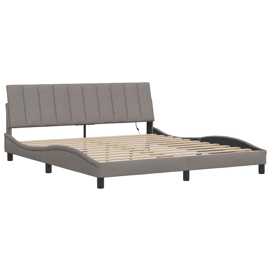 Giroletto senza Materasso Hanko Tortora 180x200 cm in Tessuto