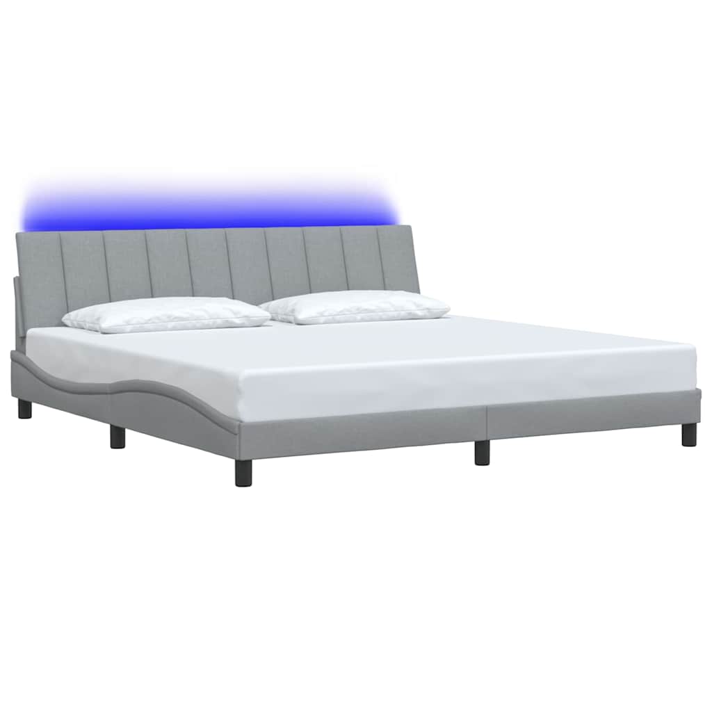 Giroletto senza Materasso Hanko Grigio Chiaro 200x200 cm Tessuto