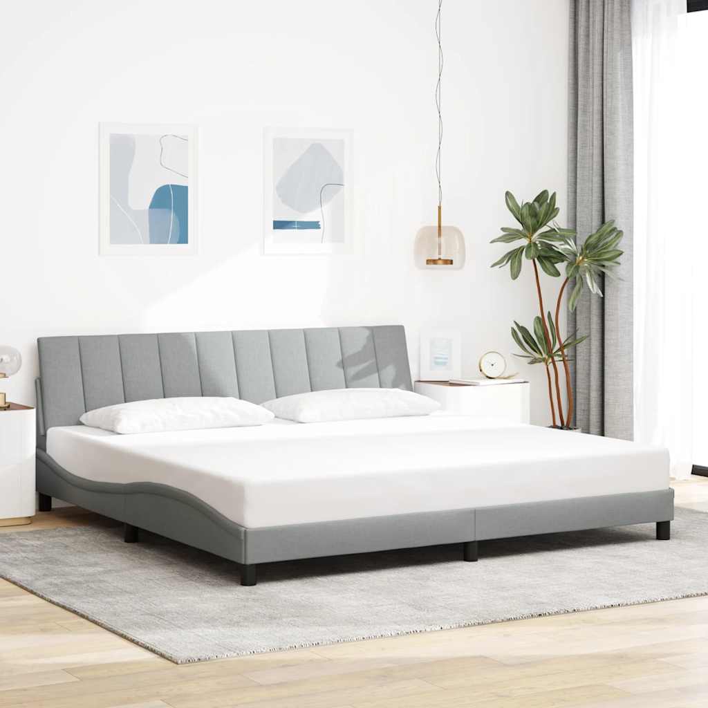 Giroletto senza Materasso Hanko Grigio Chiaro 200x200 cm Tessuto