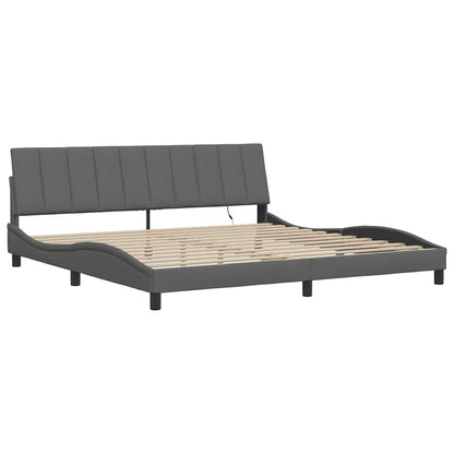 Giroletto senza Materasso Hanko Grigio Scuro 200x200 cm Tessuto