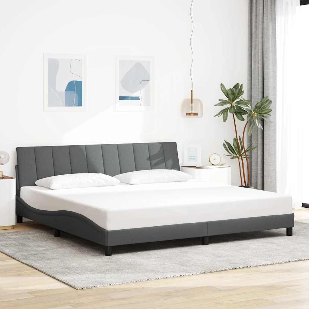 Giroletto senza Materasso Hanko Grigio Scuro 200x200 cm Tessuto